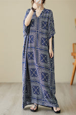 Load image into Gallery viewer, V Neck Bohemian Resort Pullover Dress