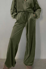 Load image into Gallery viewer, Winter Fashion Green Velvet Hooded Sweatshirt Set