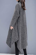 Load image into Gallery viewer, Gray Winter Outdoor Woolen Coat Plus Size Jacket leemho