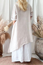 Load image into Gallery viewer, Simple Versatile Irregular Hem Loose Dress