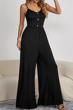 Load image into Gallery viewer, Summer Solid Color Tank Top Loose Jumpsuit