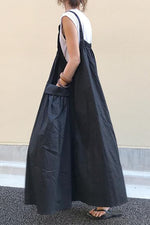 Load image into Gallery viewer, Summer Large Pocket Over Knee Suspender Dress