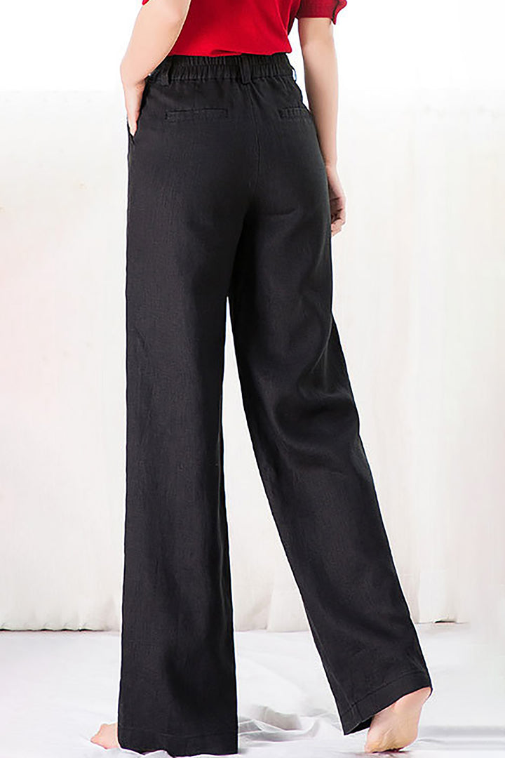 Women's Casual Pants Loose Drapey High Waist Straight Pants