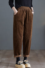 Load image into Gallery viewer, Fall Corduroy Casual Plus Size Trousers leemho