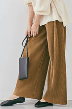 Load image into Gallery viewer, Spring Summer Solid Color Pleated Loose Trousers
