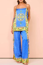 Load image into Gallery viewer, Retro Sexy Ethnic Satin Print Casual Suit
