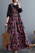 Load image into Gallery viewer, Linen Printed Sling Ethnic Dress leemho