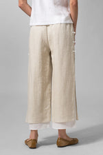 Load image into Gallery viewer, Casual Vent Horn Linen Long Pants leemho
