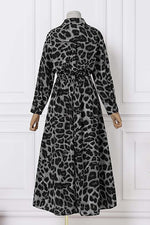 Load image into Gallery viewer, Leopard Print Long Sleeve Daily Oversized Dress leemho

