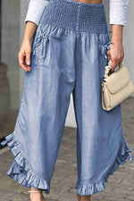 Load image into Gallery viewer, Solid Color V-neck Long-sleeved Shirt High-waisted Pants Set leemho