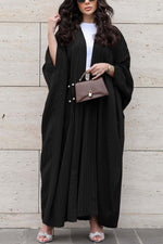 Load image into Gallery viewer, Stylish Turkish Striped Casual Plus Size Abaya Cardigan Robe
